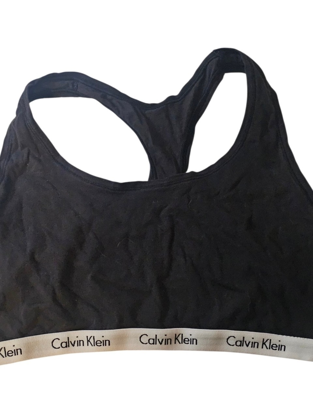 Calvin Klein Black Racerback Sports Bra